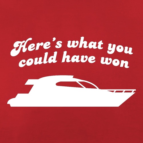 Here's What You Could Have Won t-shirts