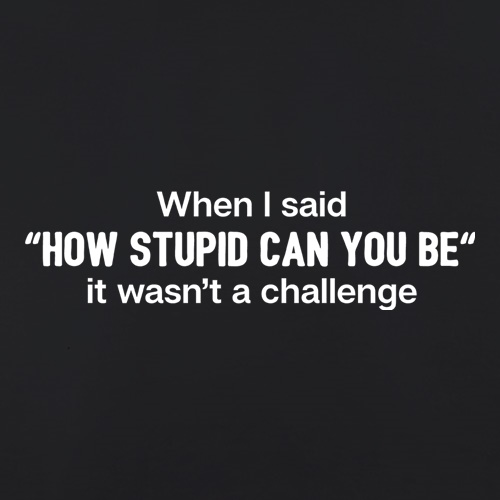 How Stupid Can You Be? t-shirts