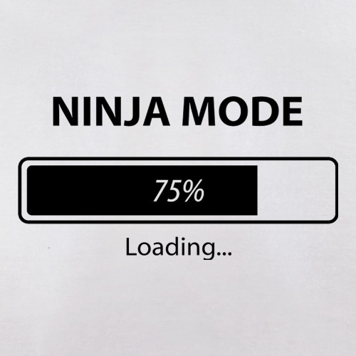 Ninja Mode Loading t-shirts