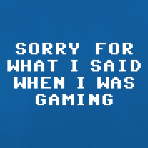 Sorry For What I Said When I Was Gaming t-shirts