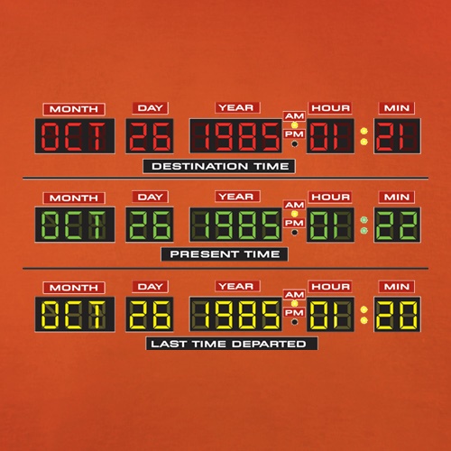 Time Machine Circuits t-shirts