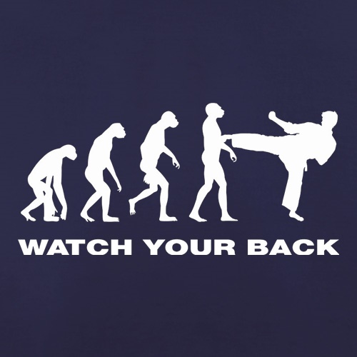 Watch Your Back Evolution t-shirts