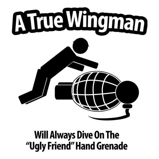 A True Wingman t-shirts