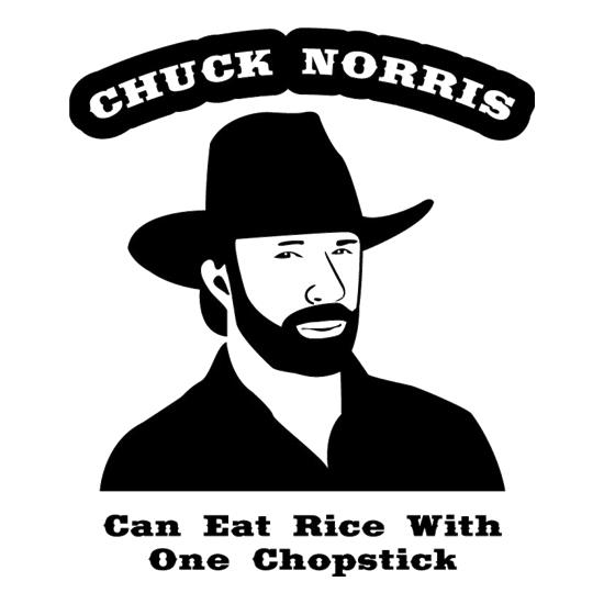 Chuck Norris Can Eat Rice With One Chopstick t-shirts