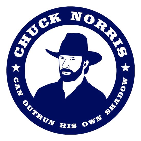 Chuck Norris Can Outrun His Own Shadow t-shirts