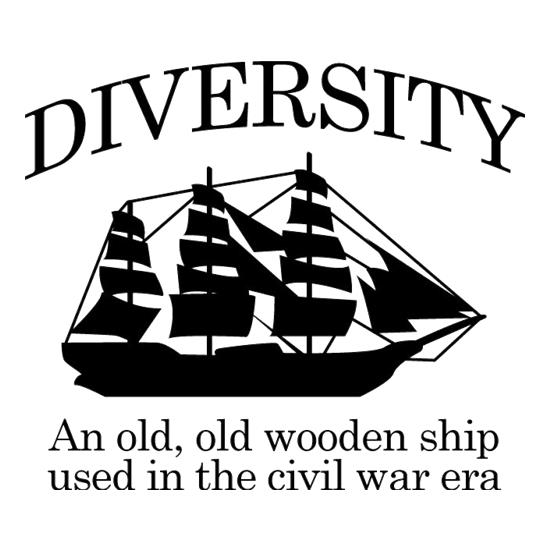 Diversity - An Old Old Wooden Ship Used In The Civil War Era t-shirts