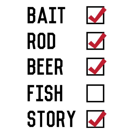Fishing Checklist t-shirts