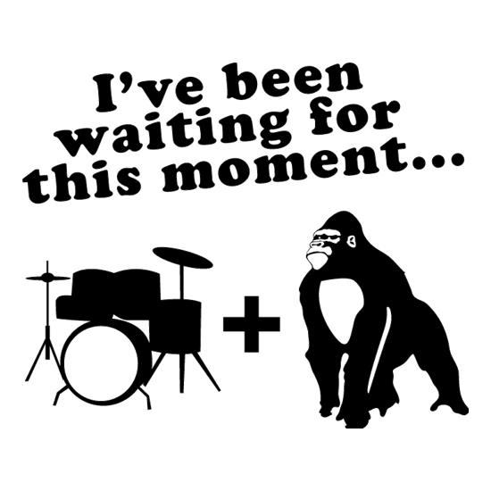 Gorilla + Drums t-shirts