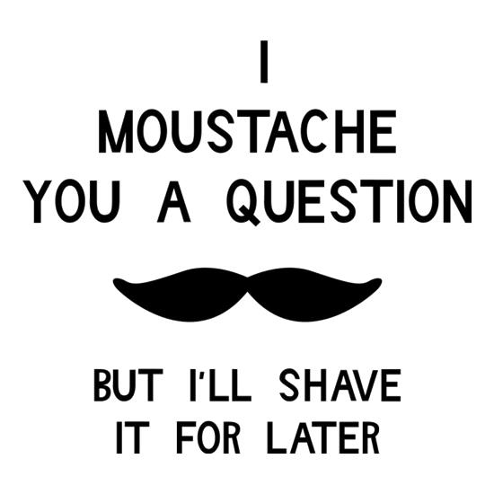 I moustache you a question. But I'll shave it for later t-shirts
