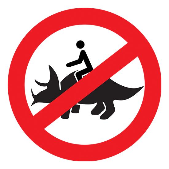 No Dinosaur Riding t-shirts