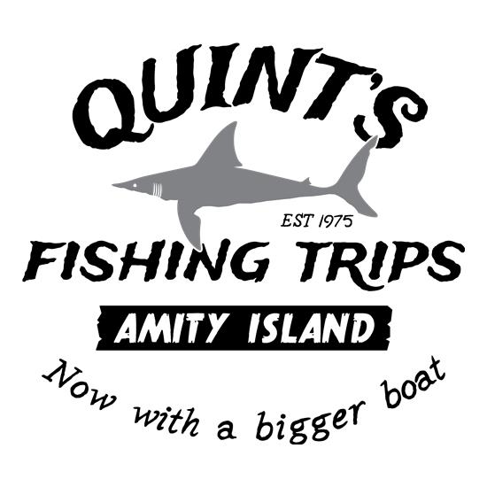 Quint's Fishing Trips - Amity Island t-shirts