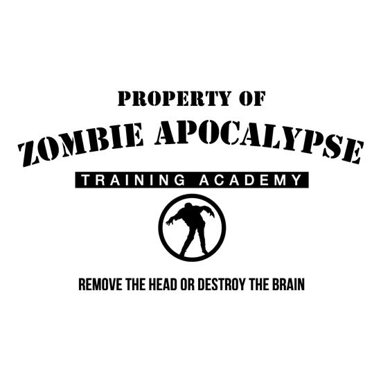 zombie apocalypse training academy t-shirts