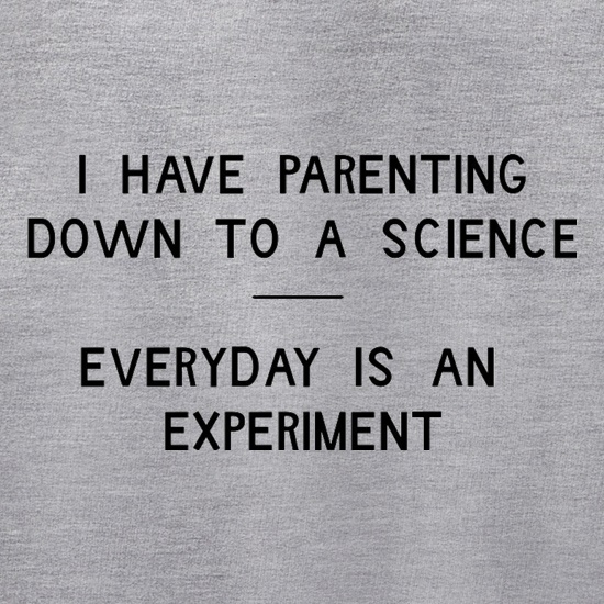 I have parenting down to a science, Everyday is an experiment Jumpers