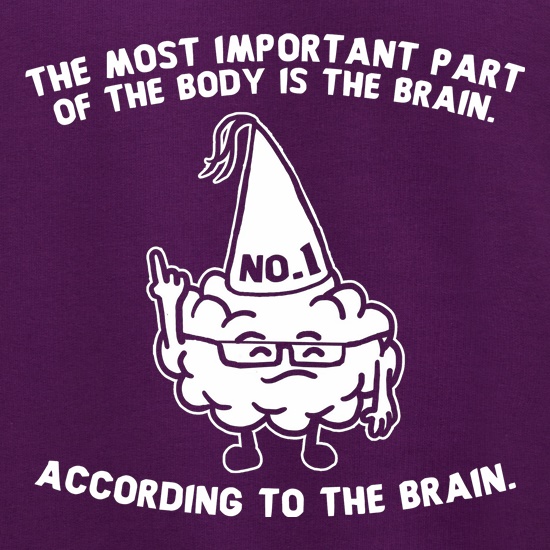 The Most Important Part Of The Body Is The Brain. According To The Brain. Jumpers