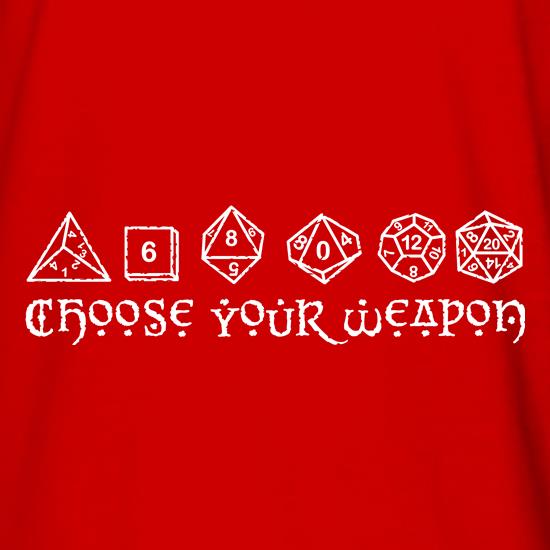 Choose Your Weapon (D&D Dice) Long Sleeve T-Shirts