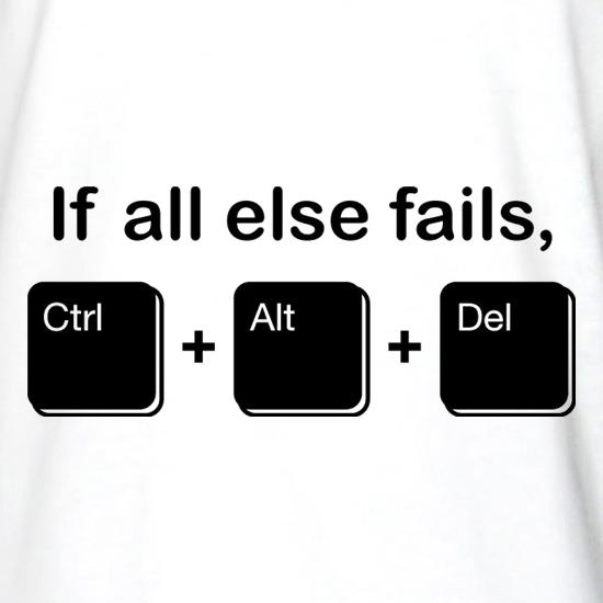 If All Else Fails, Ctrl Alt Delete Long Sleeve T-Shirts