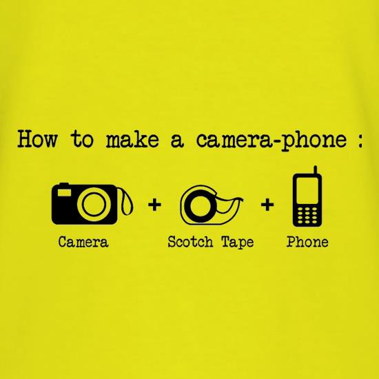 How To Make A Camera Phone t-shirts