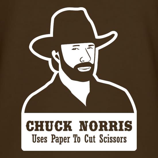 Chuck Norris Uses Paper To Cut Scissors t-shirts