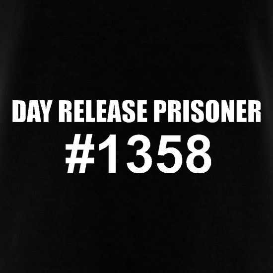 Day release prisioner #1358 t-shirts