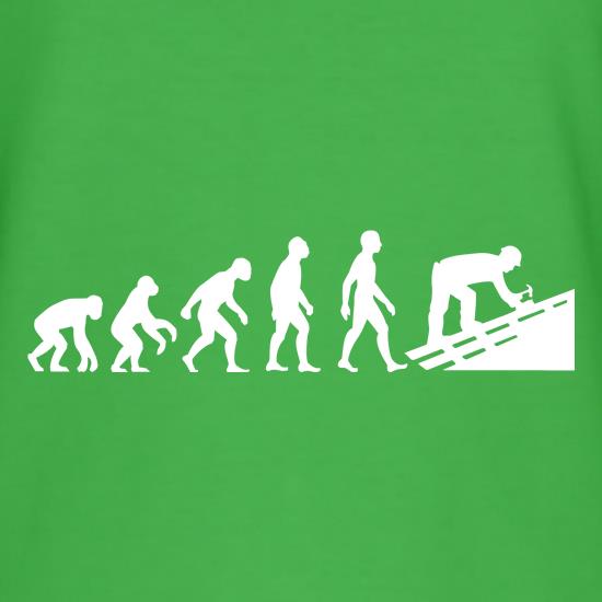 Evolution of Man Roofer t-shirts