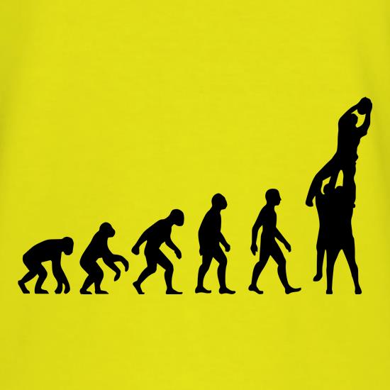 Evolution of man Rugby Lineout t-shirts