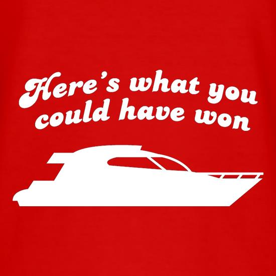 Here's What You Could Have Won t-shirts