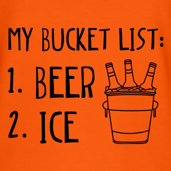 My Bucket List t-shirts