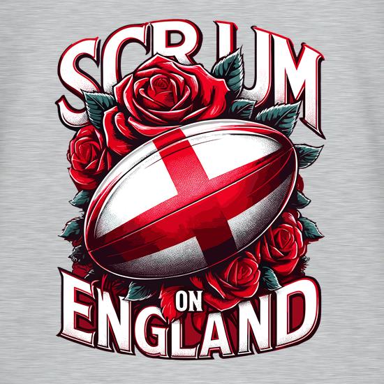 Scrum on England English Rugby t-shirts