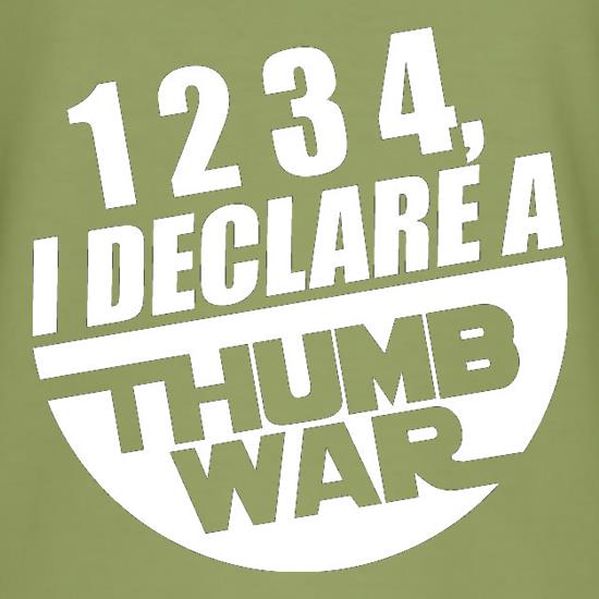 1234, I Declare A Thumb War t-shirts