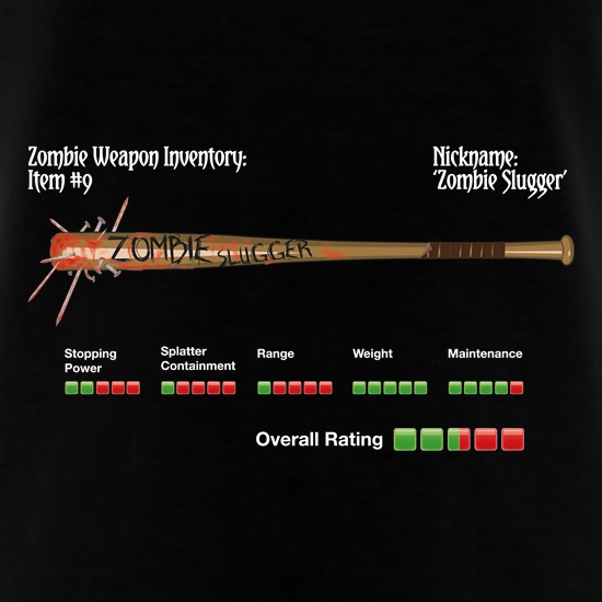 Zombie Slugger t-shirts