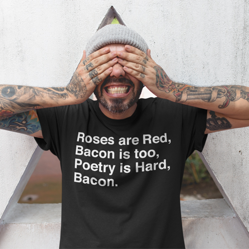 Red bacon hot sale t shirt