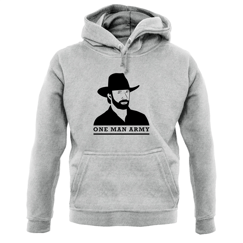 Chuck Norris One Man Army Hoodie By CharGrilled