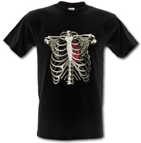 Rib Cage Heart T Shirt By CharGrilled