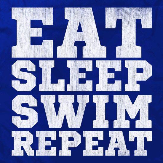 Eat, Sleep, Swim, Repeat t shirt
