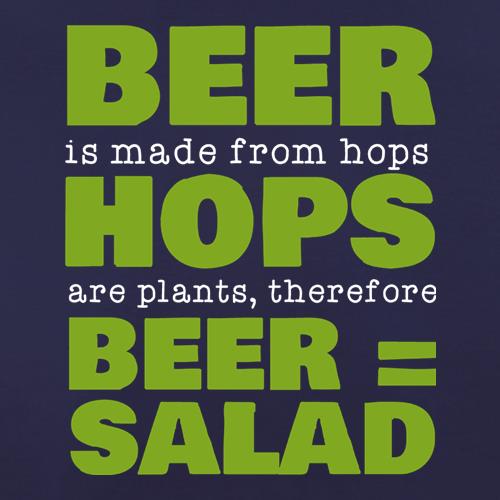 Beer Equals Salad t shirt