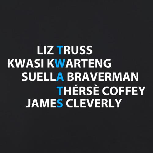 Conservative Cabinet 22 Twats t shirt