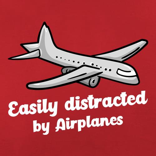 Easily distracted by Airplanes t shirt