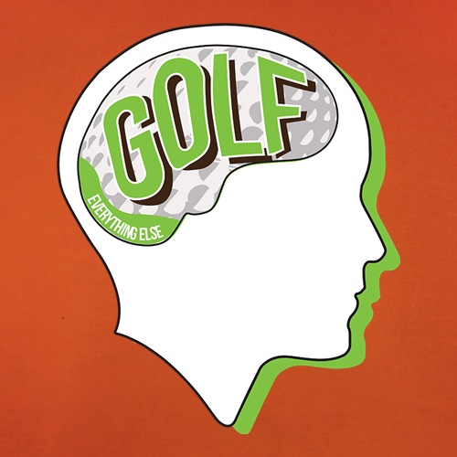 Golf On The Brain t shirt