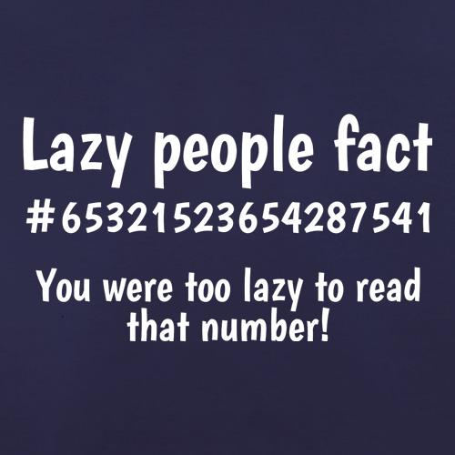 Lazy people fact t shirt