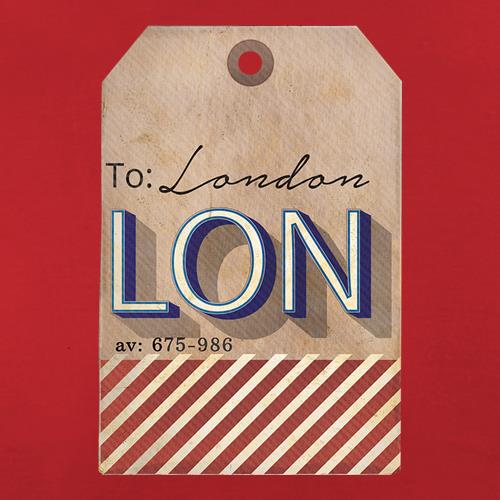 London Luggage Tag t shirt