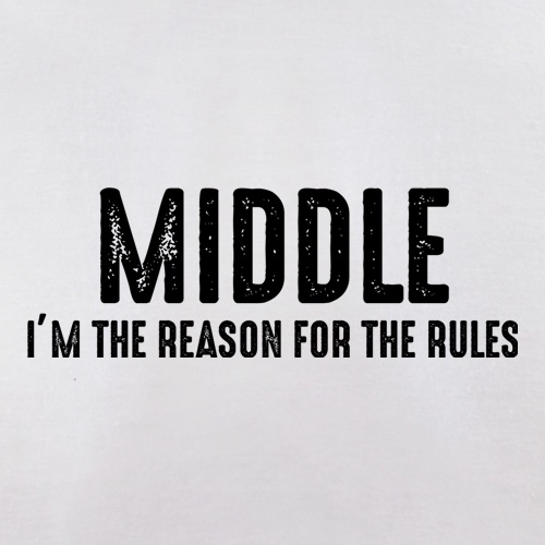 Middle, I'm The Reason For The Rules t shirt