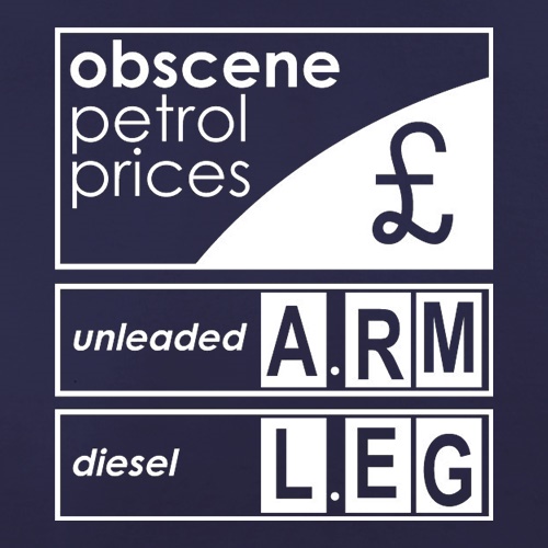 Obscene Petrol Prices t shirt