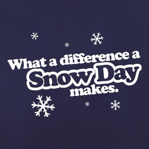 What A Difference A Snow Day Makes t shirt