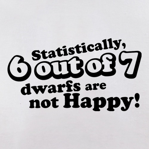 Statistically 6 Out Of 7 Dwarfs Are Not Happy! t shirt