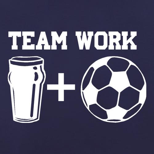 Teamwork, beer and football t shirt