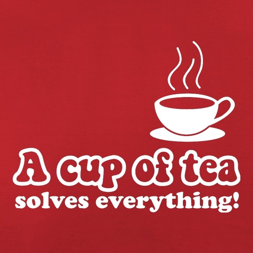 A Cup Of Tea Solves Everything t shirt