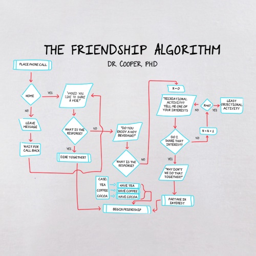 The Friendship Algorithm t shirt
