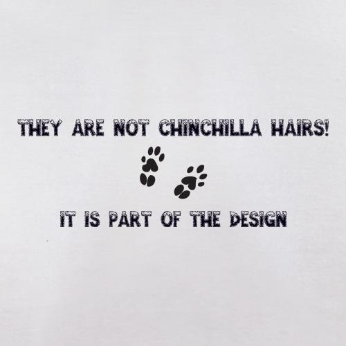 They are NOT Chinchilla Hairs. it is part of the design t shirt