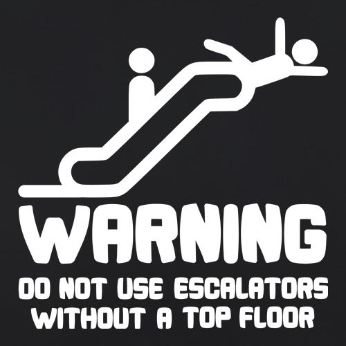 Warning Escalators t shirt