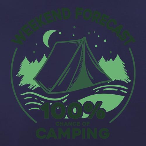 Weekend Forecast Camping t shirt